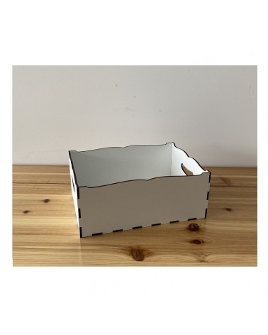 MADEIRA- TABULEIRO 20X15X8CM BRANCO