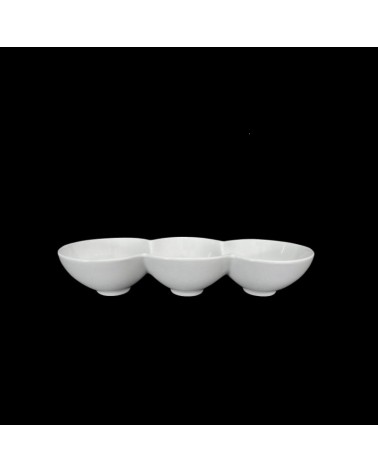 PORCELANA- TIGELA 3 DIVISOR. 10"BRANCO 26x10x5cm