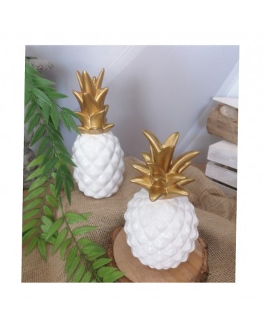 CERAMICA- CONJ. 2 ANANAS ESPIGA PEQ. 24X13/22X11