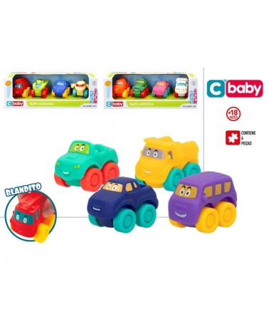 MENINO- PACK 4 CARROS BEBES 24X7.5X8CM