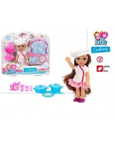 MENINA- BONECA CHEF C/ACESSORIOS 15CM