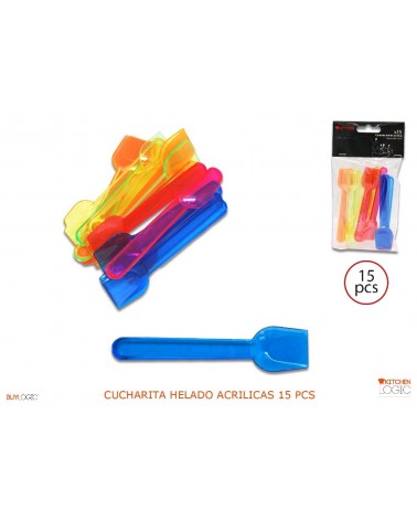 COLHER GELADO ACRILICO PACK 15