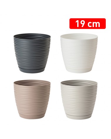 VASO SAHARA RED. PEQ. 19cm +PRATO