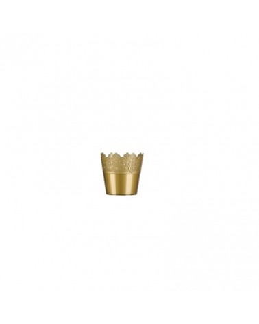 VASO PLASTICO 15CM OURO