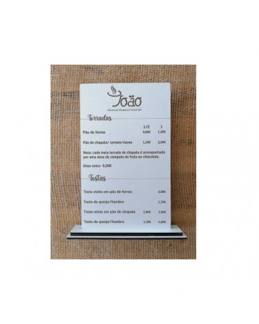 MADEIRA- PLACA MENU GRAVADO 19X24